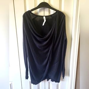 LULULEMON Size 4 Charcol Gray Iconic Twist and Wrap Sweater